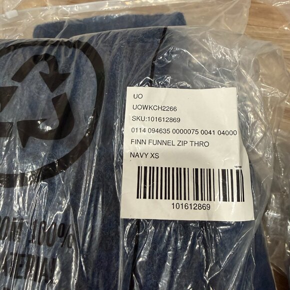 Urbanoutfitters | UO Finn Funnel Neck Zip-Through Cardigan | NWT | Navy - Picture 5 of 10